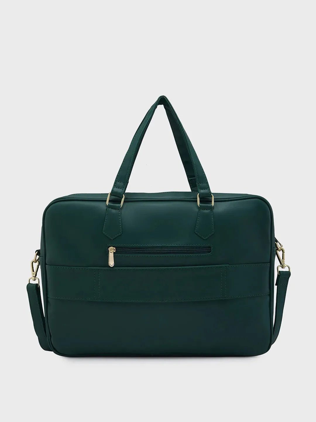 Caprese Dora Large Dark Green Laptop Bag