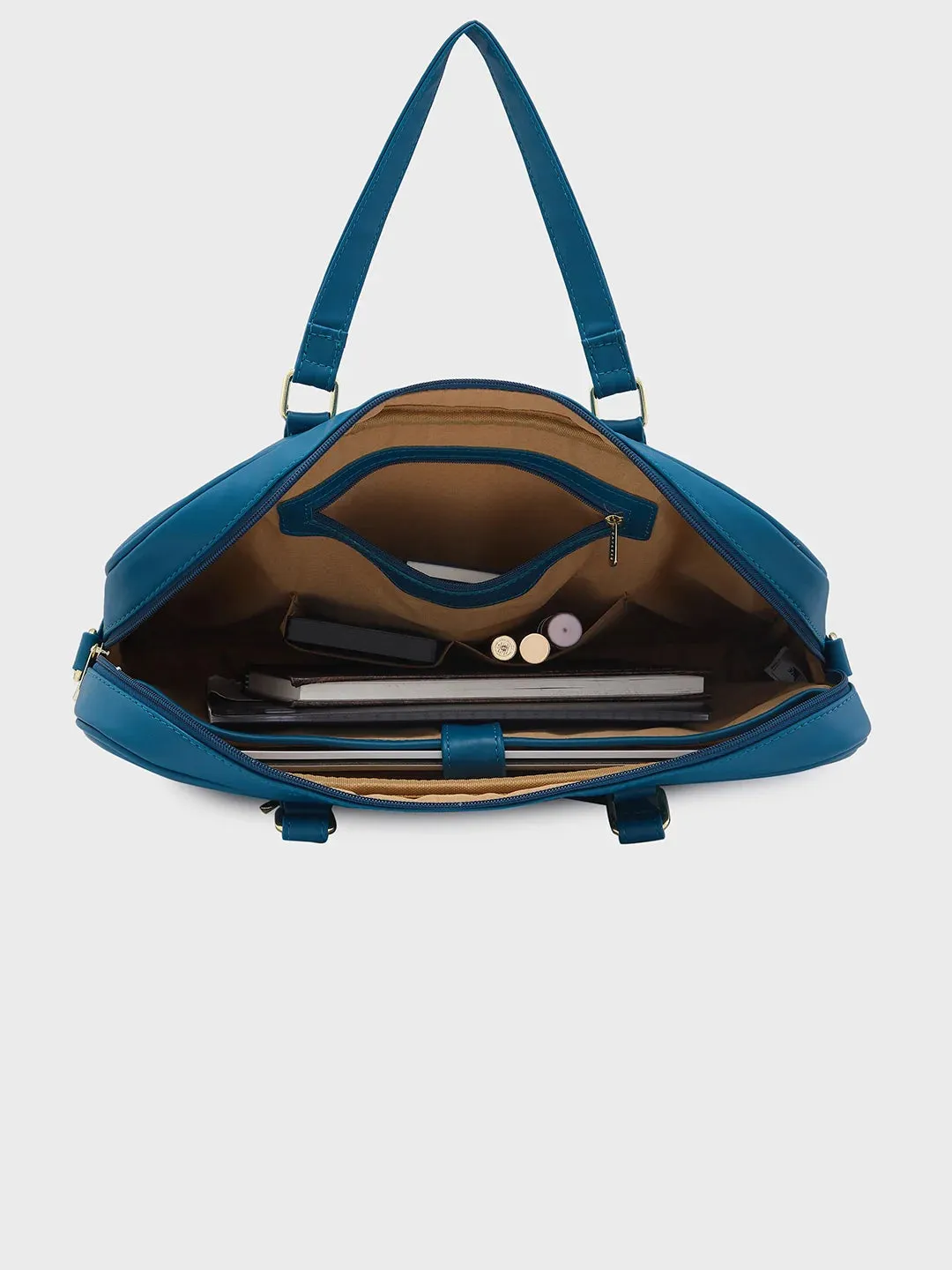 Caprese Dora Large Teal Laptop Bag