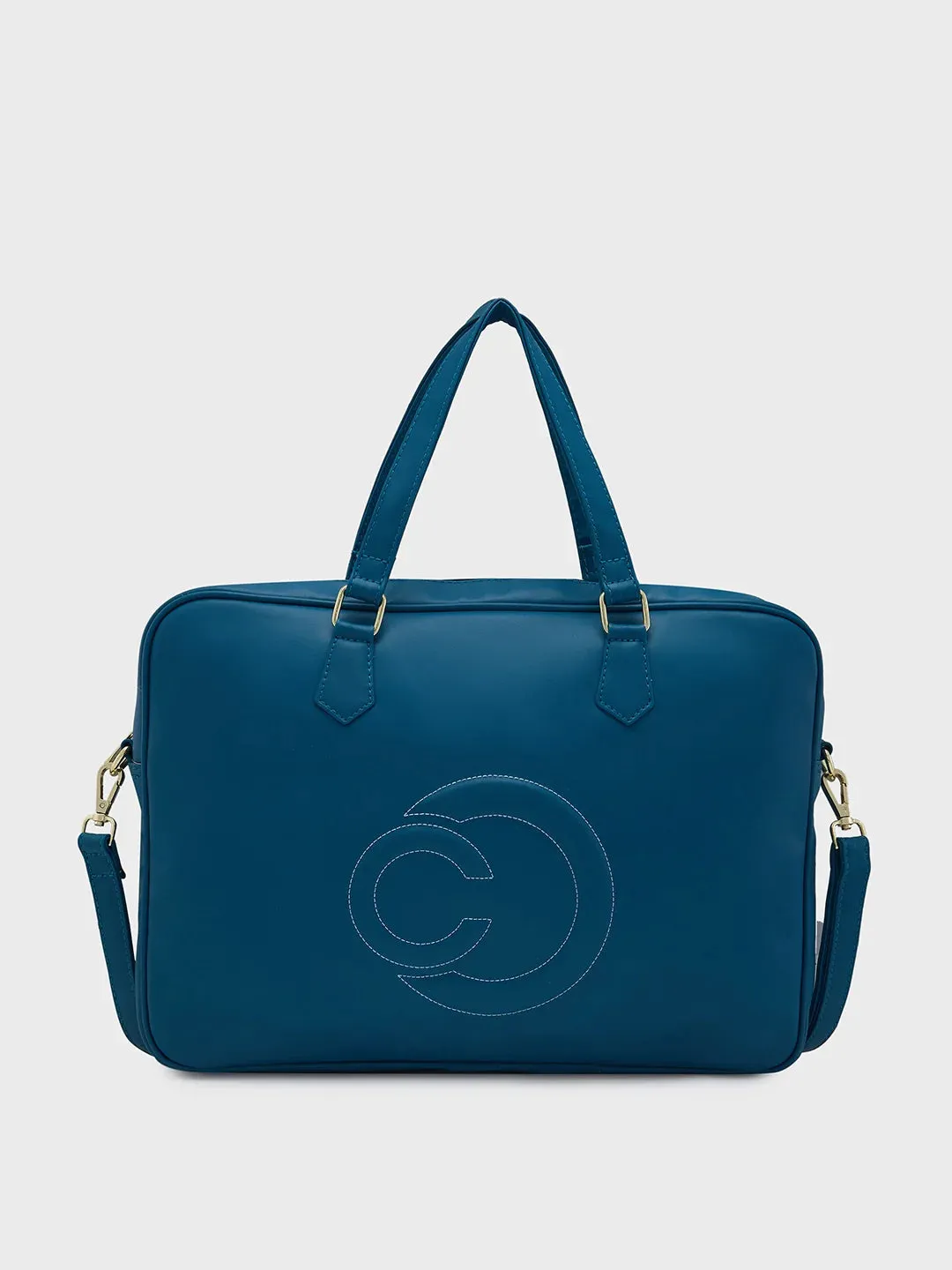 Caprese Dora Large Teal Laptop Bag