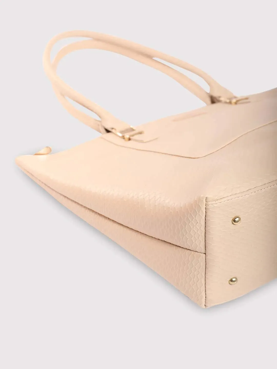 Caprese Fiona Tote Large Beige Office Laptop Bag
