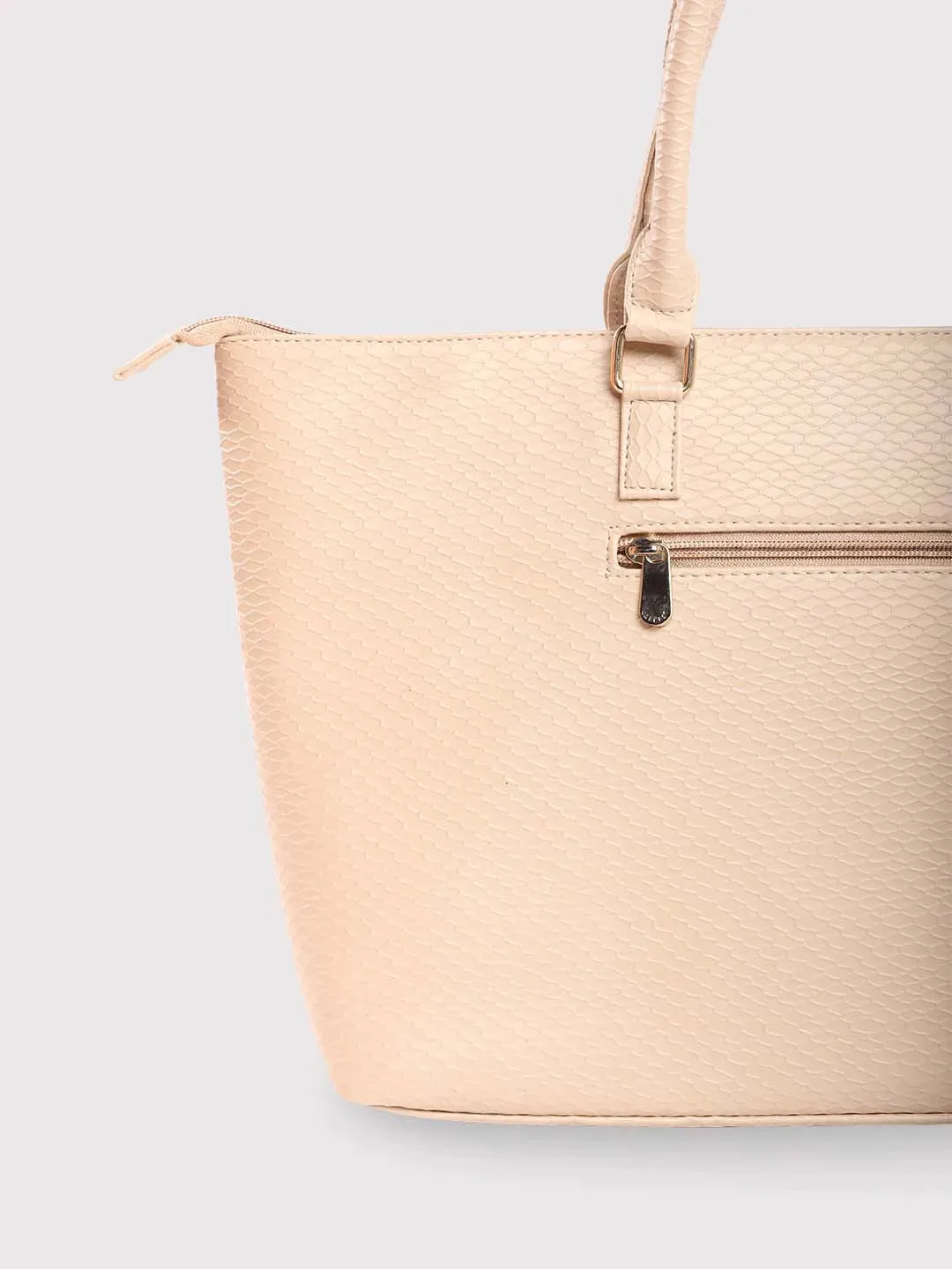 Caprese Fiona Tote Large Beige Office Laptop Bag
