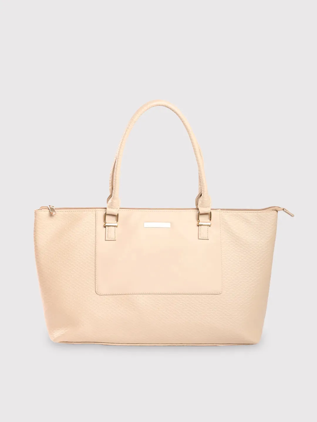 Caprese Fiona Tote Large Beige Office Laptop Bag