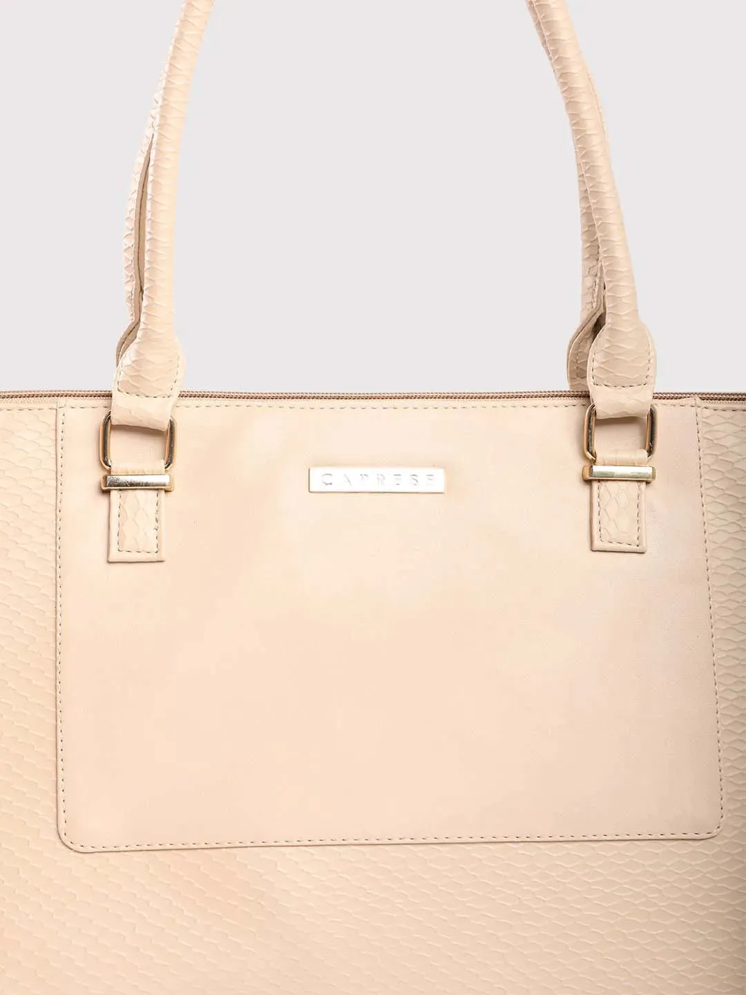 Caprese Fiona Tote Large Beige Office Laptop Bag
