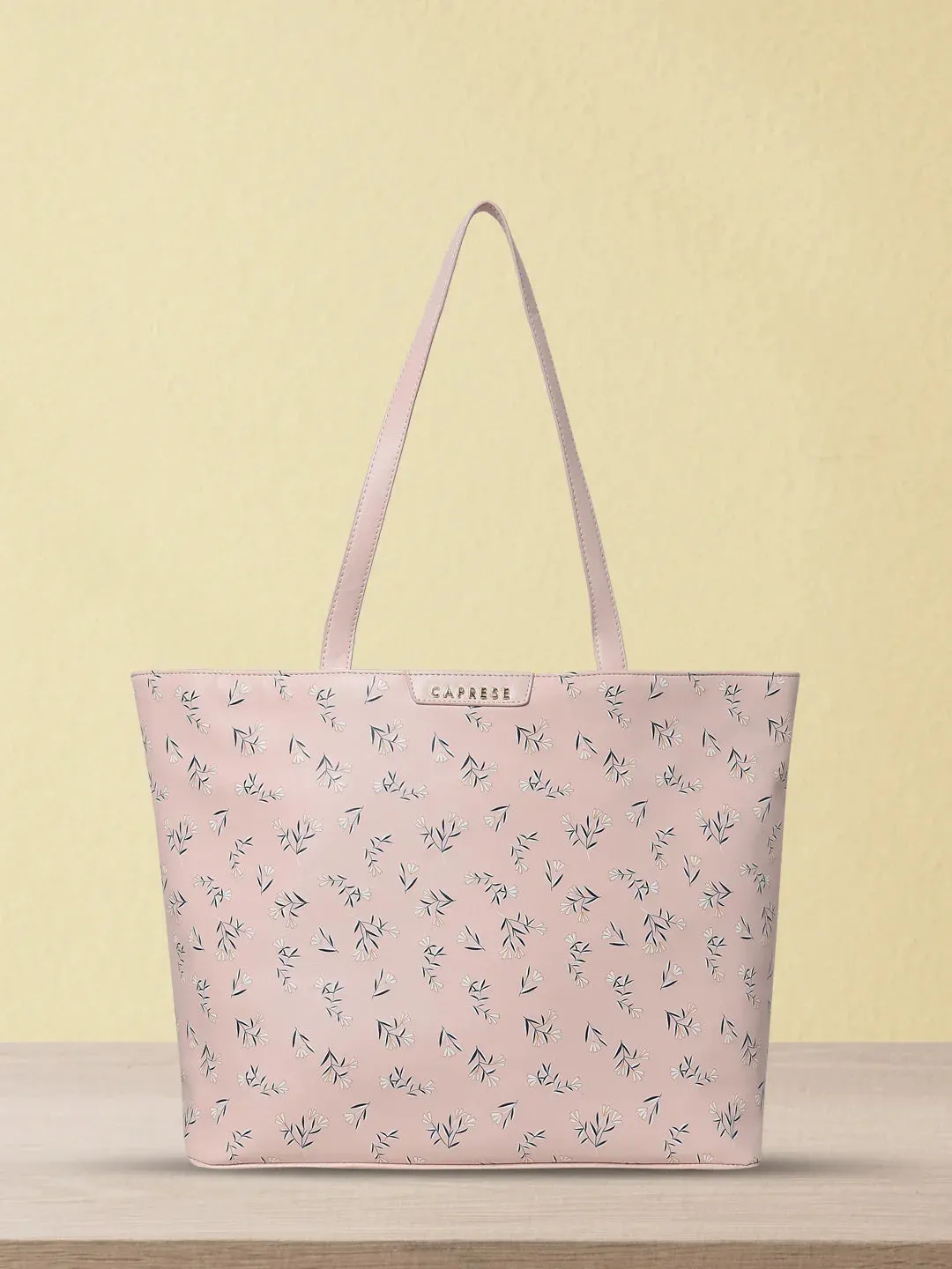 Caprese Merida Tote Printed Large Blush Laptop Bag