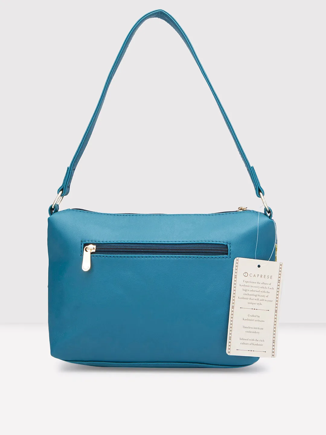 Caprese Tresna Embroidery Green Crossbody Bag