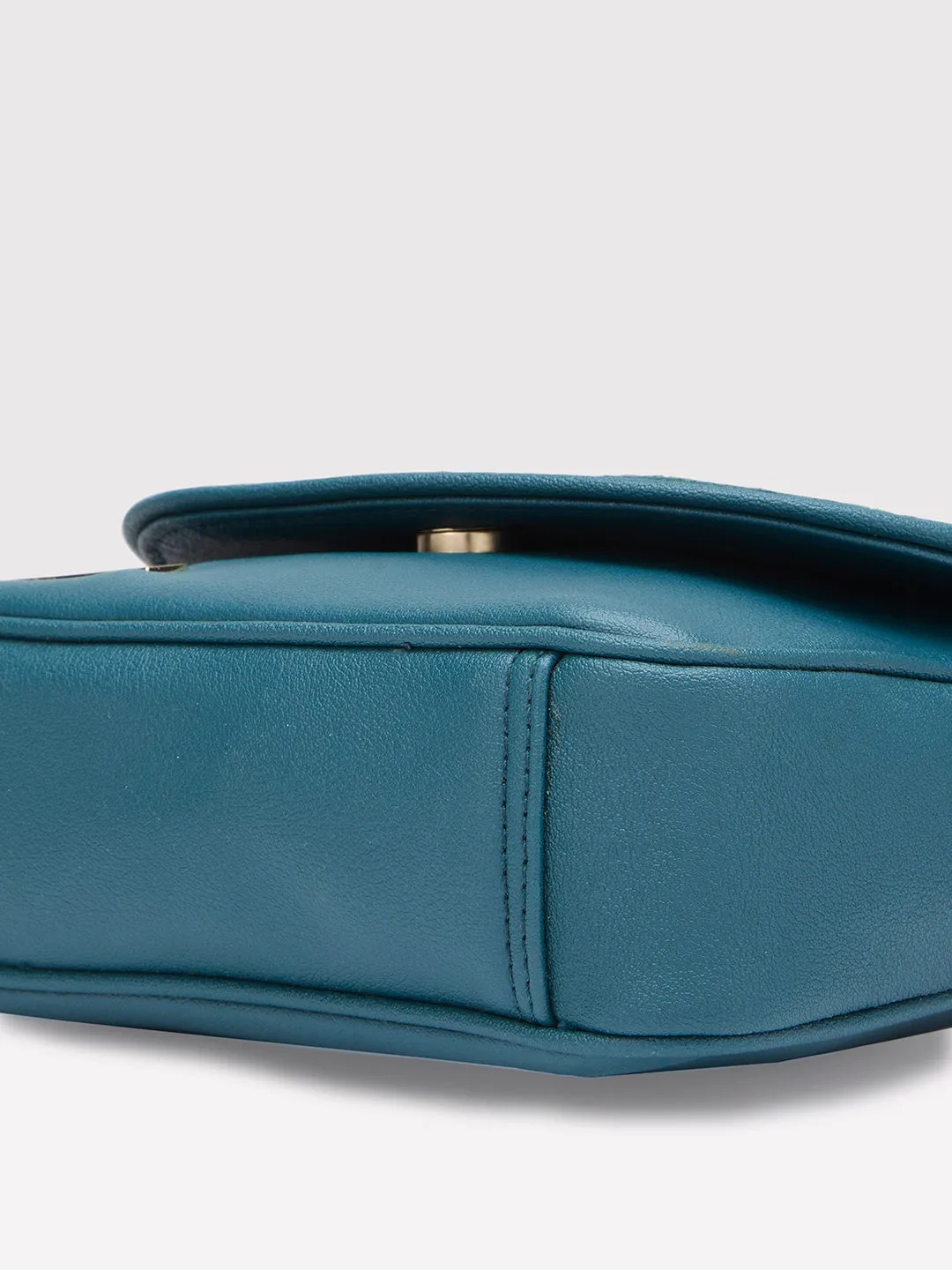 Caprese Tresna Large Embroidery Green Sling Bag