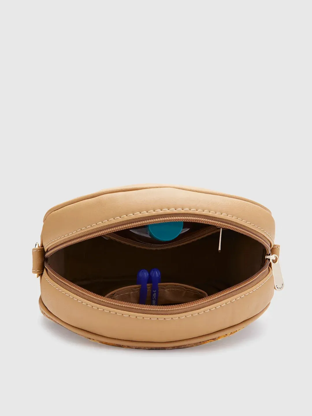 Caprese Tresna Medium Embroidery Fawn Sling Bag