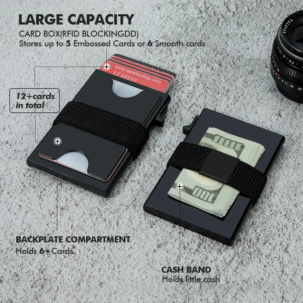 CASEKEY Aluminium Pop-up Smart Wallet with RFID Blocking
