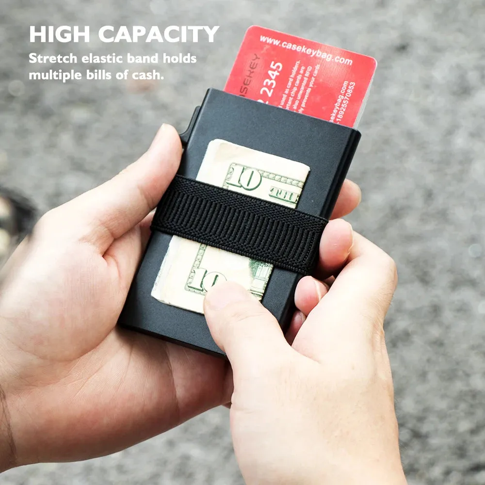 CASEKEY Aluminium Pop-up Smart Wallet with RFID Blocking