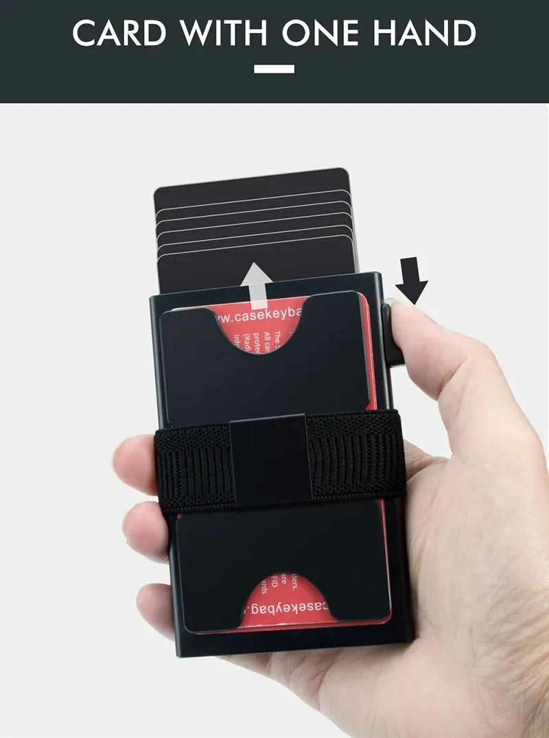 CASEKEY Aluminium Pop-up Smart Wallet with RFID Blocking