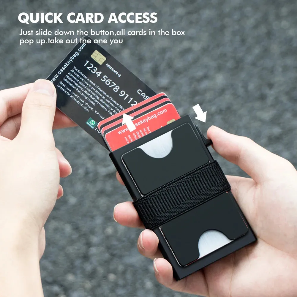 CASEKEY Aluminium Pop-up Smart Wallet with RFID Blocking