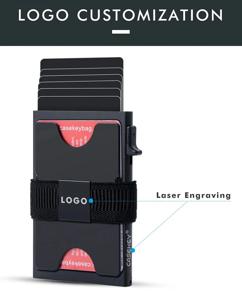CASEKEY Aluminium Pop-up Smart Wallet with RFID Blocking