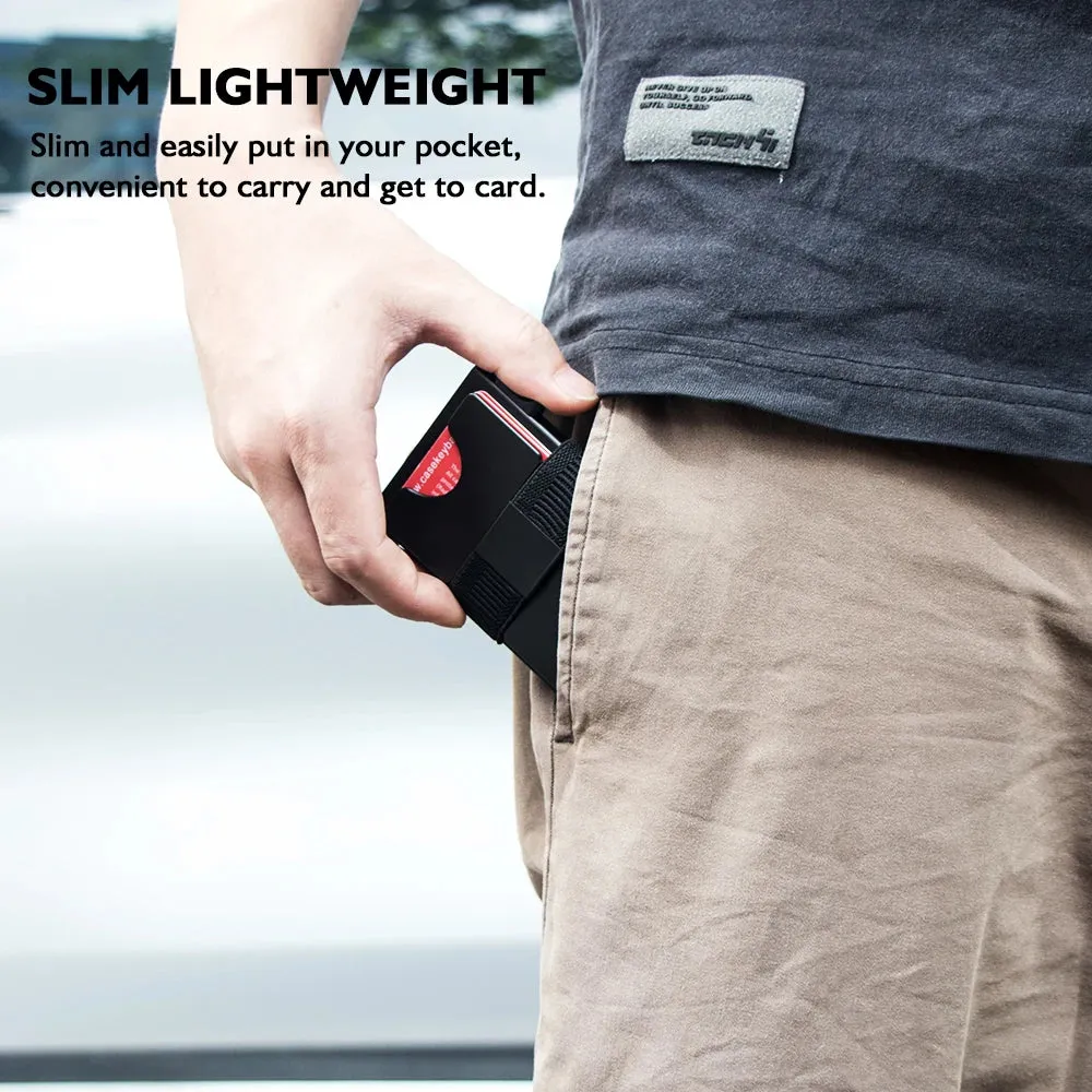 CASEKEY Aluminium Pop-up Smart Wallet with RFID Blocking