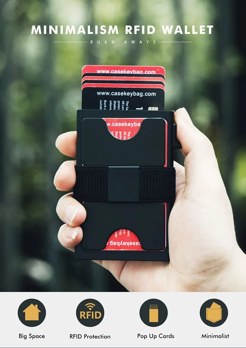 CASEKEY Aluminium Pop-up Smart Wallet with RFID Blocking