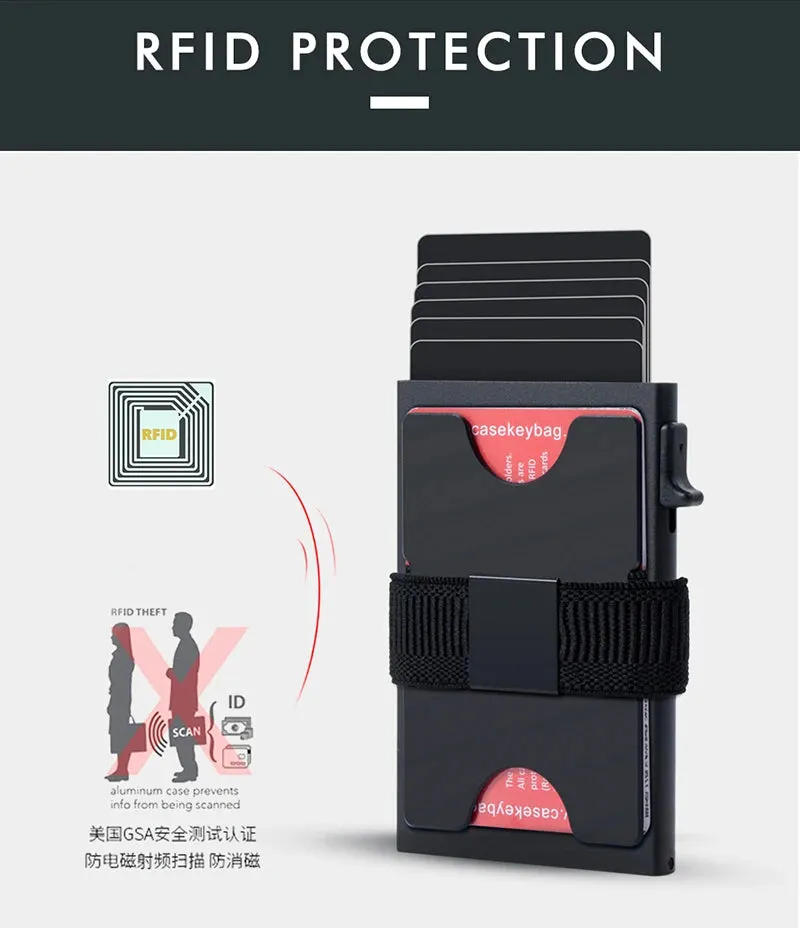 CASEKEY Aluminium Pop-up Smart Wallet with RFID Blocking