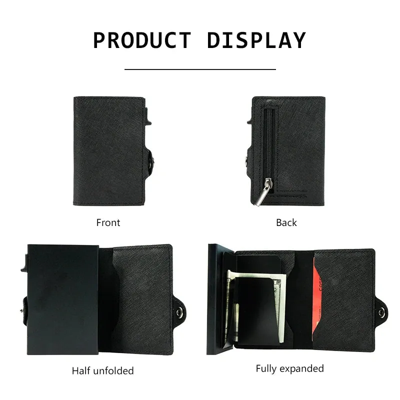 CASEKEY Leather Pop-Up Smart Wallet with RFID Blocking