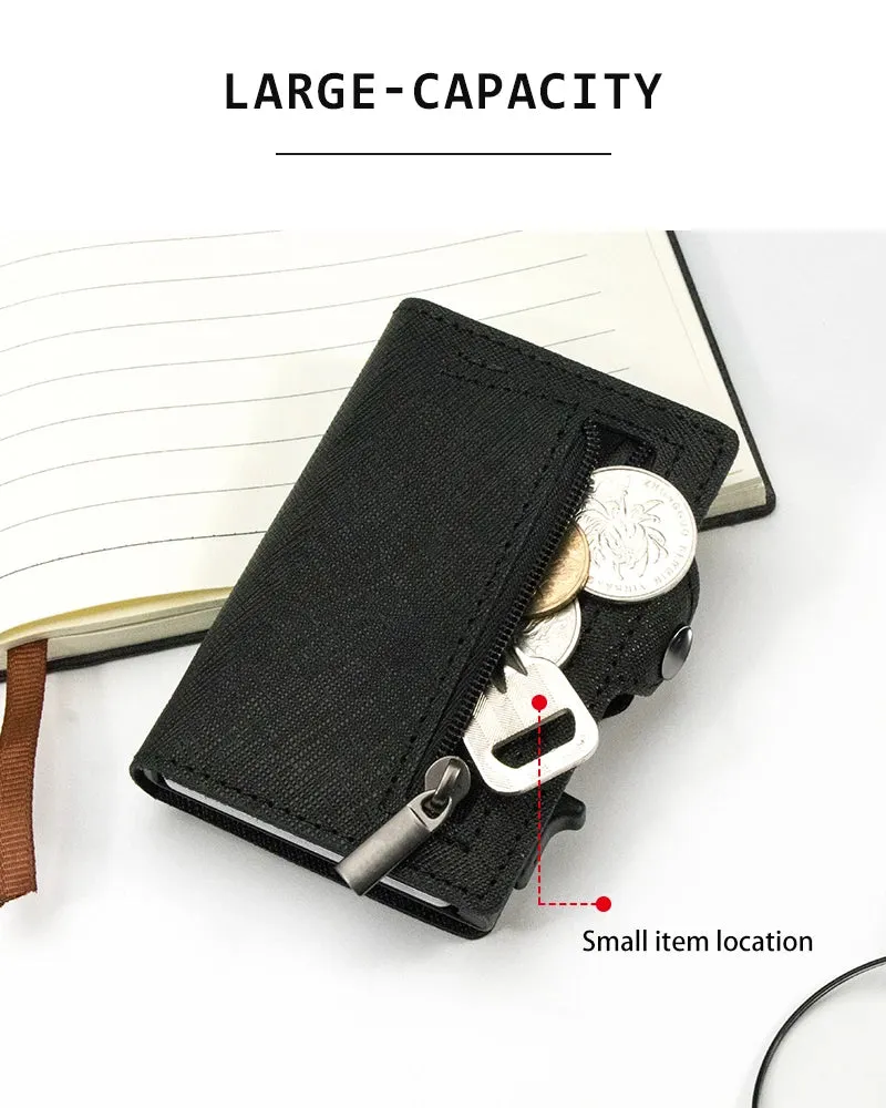 CASEKEY Leather Pop-Up Smart Wallet with RFID Blocking