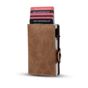 CASEKEY Leather Pop-Up Smart Wallet with RFID Blocking