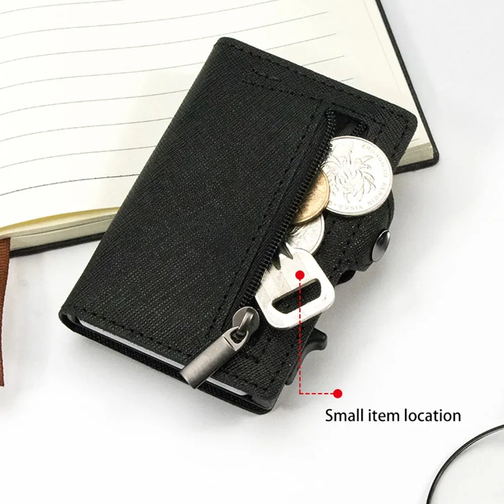 CASEKEY Leather Pop-Up Smart Wallet with RFID Blocking