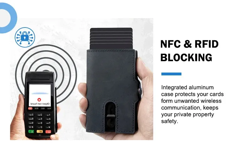 CASEKEY Leather Pop-up Smart Wallet with RFID Blocking