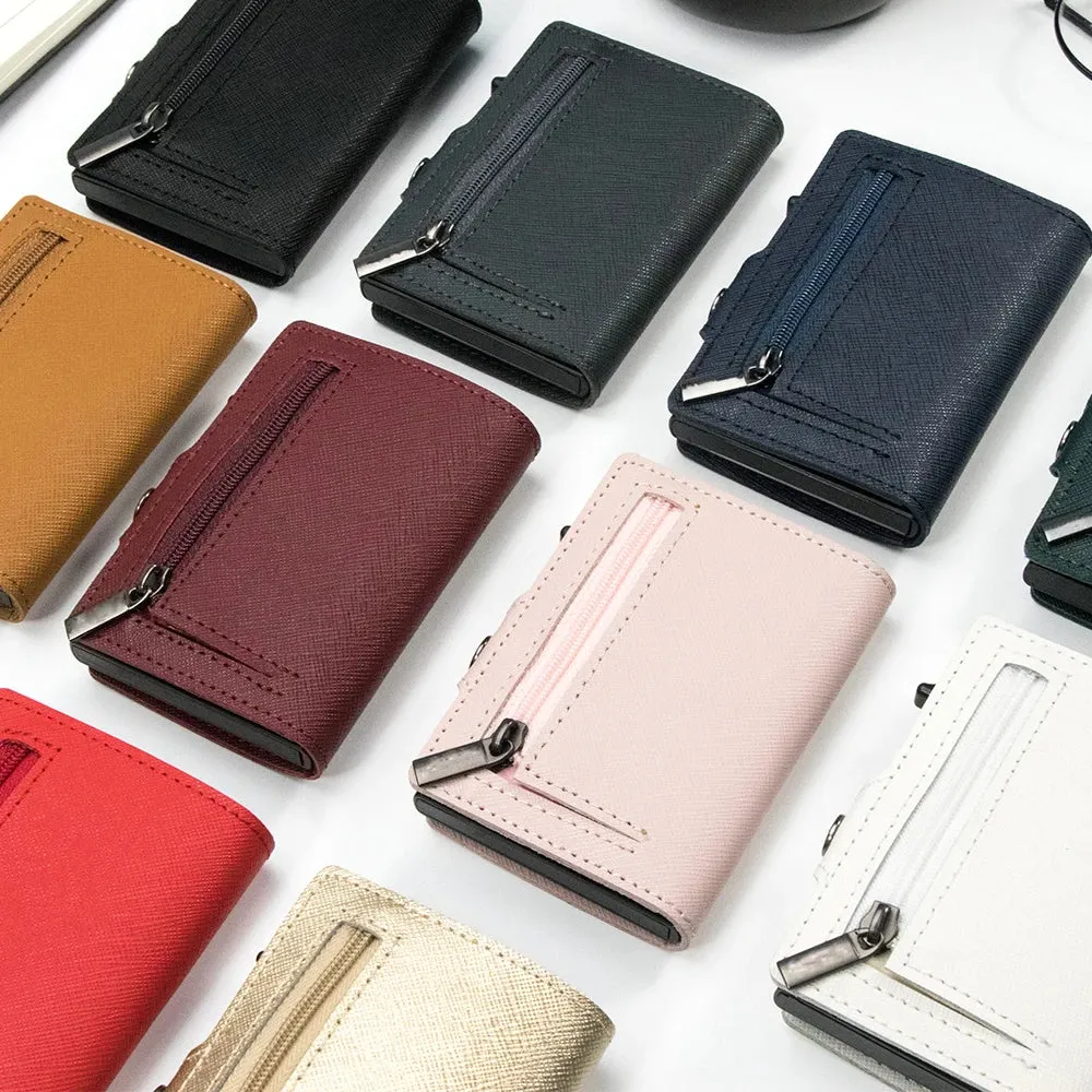 CASEKEY Leather Pop-Up Smart Wallet with RFID Blocking