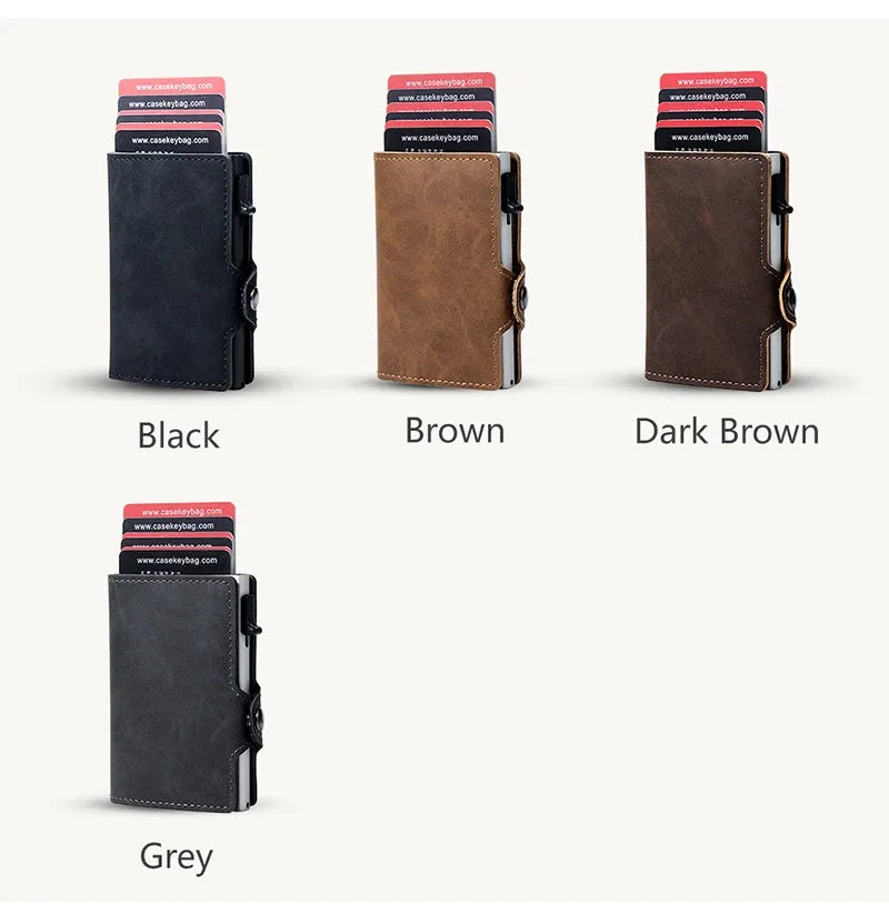 CASEKEY Leather Pop-Up Smart Wallet with RFID Blocking