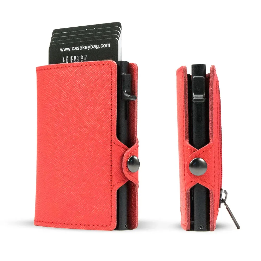CASEKEY Leather Pop-Up Smart Wallet with RFID Blocking