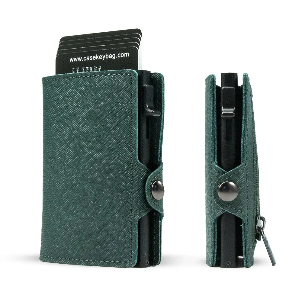 CASEKEY Leather Pop-Up Smart Wallet with RFID Blocking