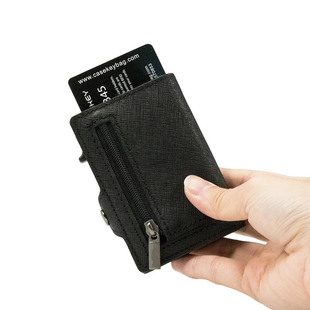 CASEKEY Leather Pop-Up Smart Wallet with RFID Blocking