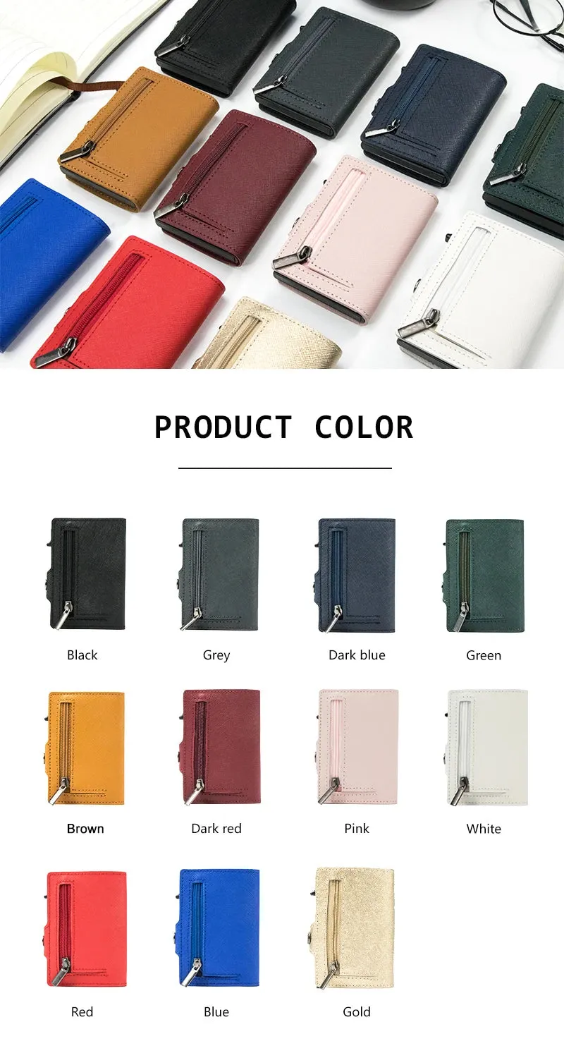 CASEKEY Leather Pop-Up Smart Wallet with RFID Blocking