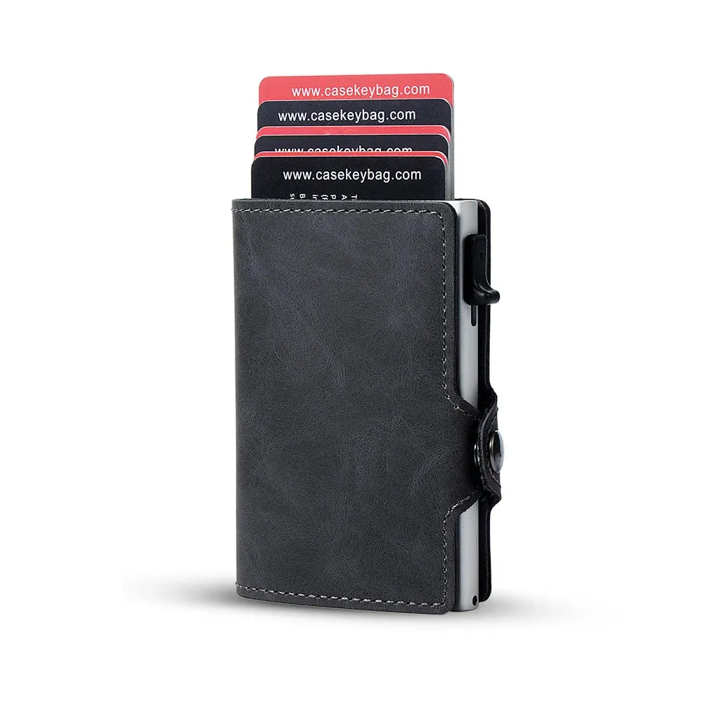 CASEKEY Leather Pop-Up Smart Wallet with RFID Blocking