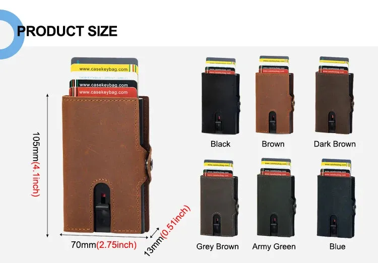 CASEKEY Leather Pop-up Smart Wallet with RFID Blocking
