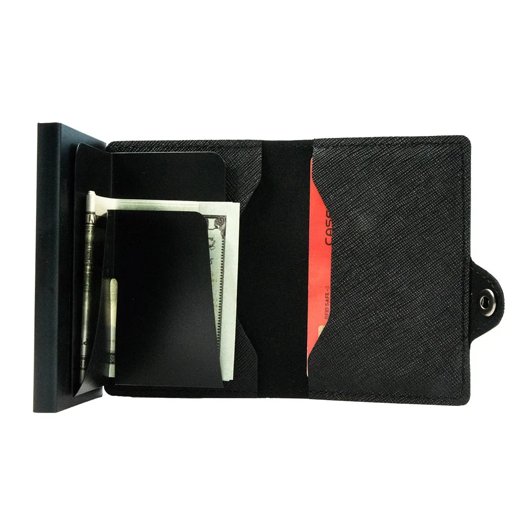 CASEKEY Leather Pop-Up Smart Wallet with RFID Blocking