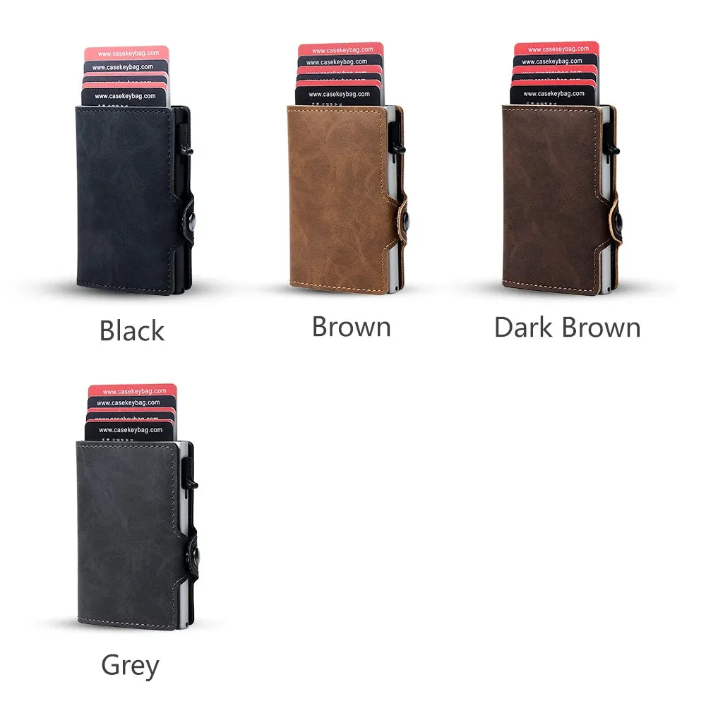 CASEKEY Leather Pop-Up Smart Wallet with RFID Blocking