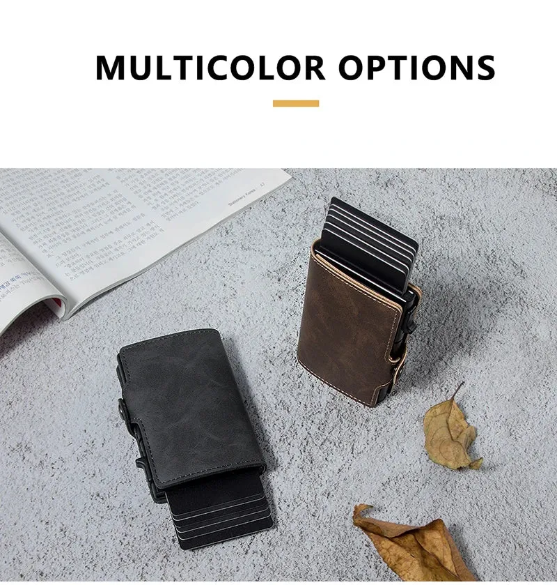 CASEKEY Leather Pop-Up Smart Wallet with RFID Blocking