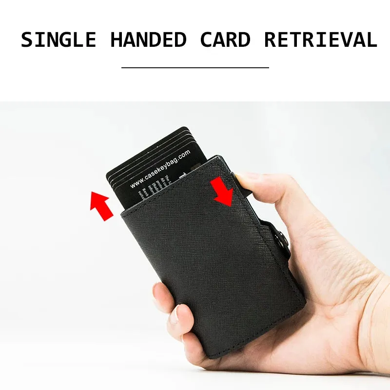 CASEKEY Leather Pop-Up Smart Wallet with RFID Blocking