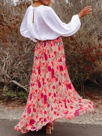 Cassiana Printed High Waist Pleated Skirt