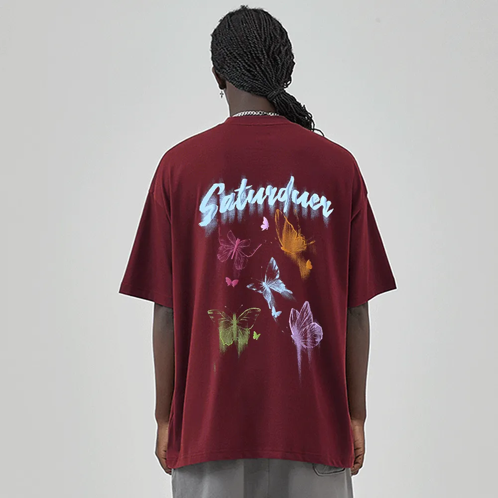 Casual Colorful Butterfly T-shirt