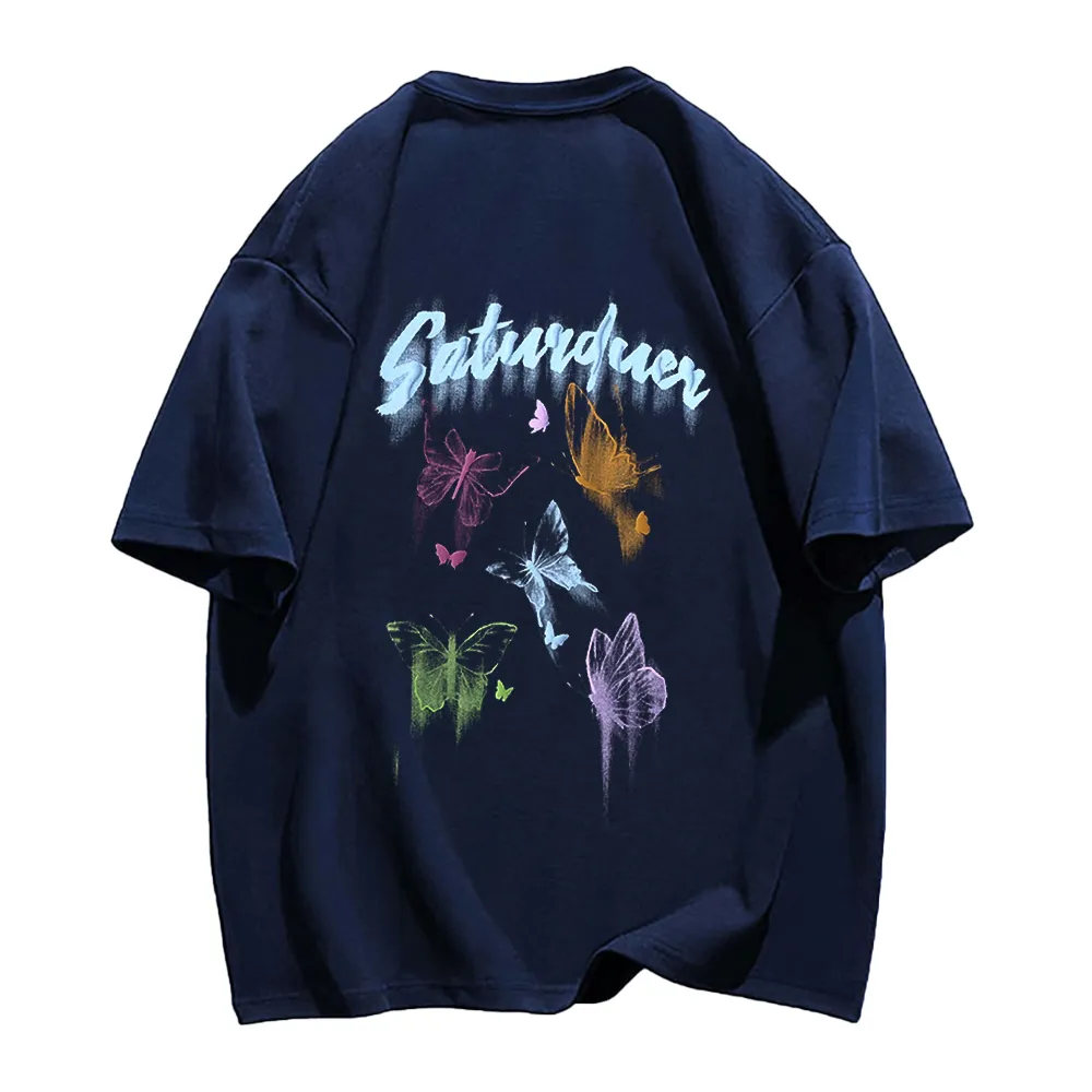 Casual Colorful Butterfly T-shirt