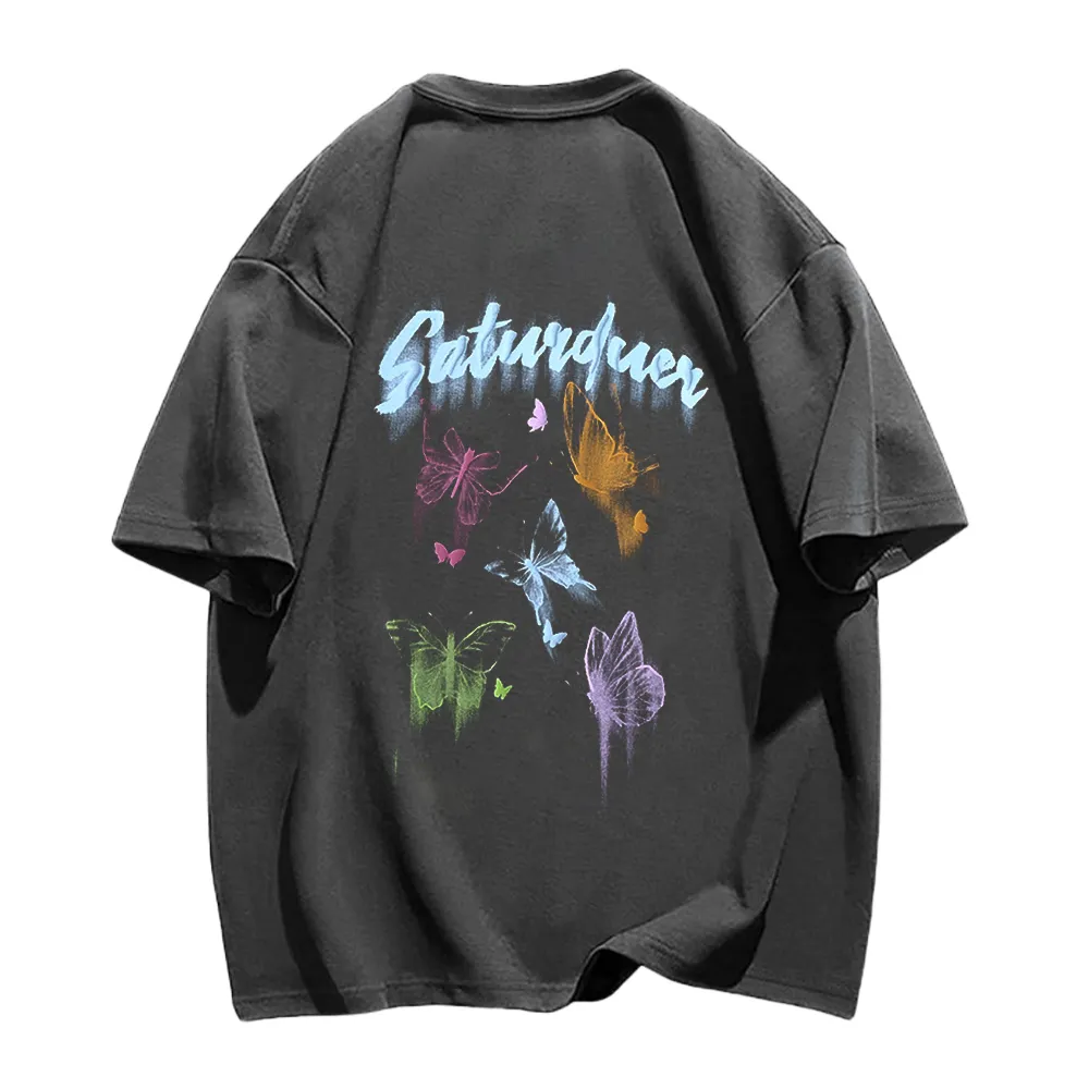 Casual Colorful Butterfly T-shirt