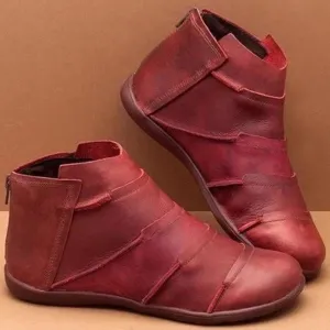 Casual Women's Leather Martin Booties