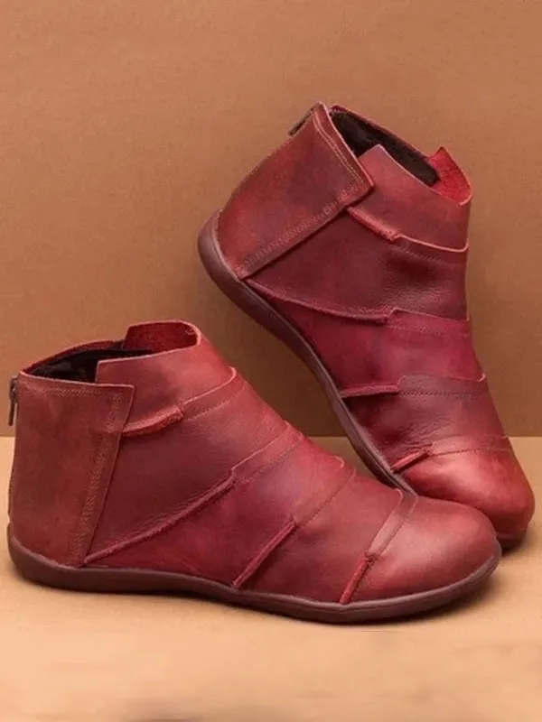 Casual Women's Leather Martin Booties
