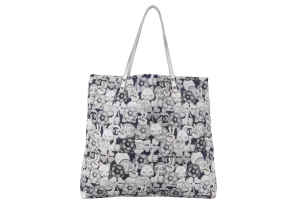 CHANEL CC CAT MOTIF NYLON TOTE GREY, BLUE 2341xxxx NO CARD AND NO DUST COVER