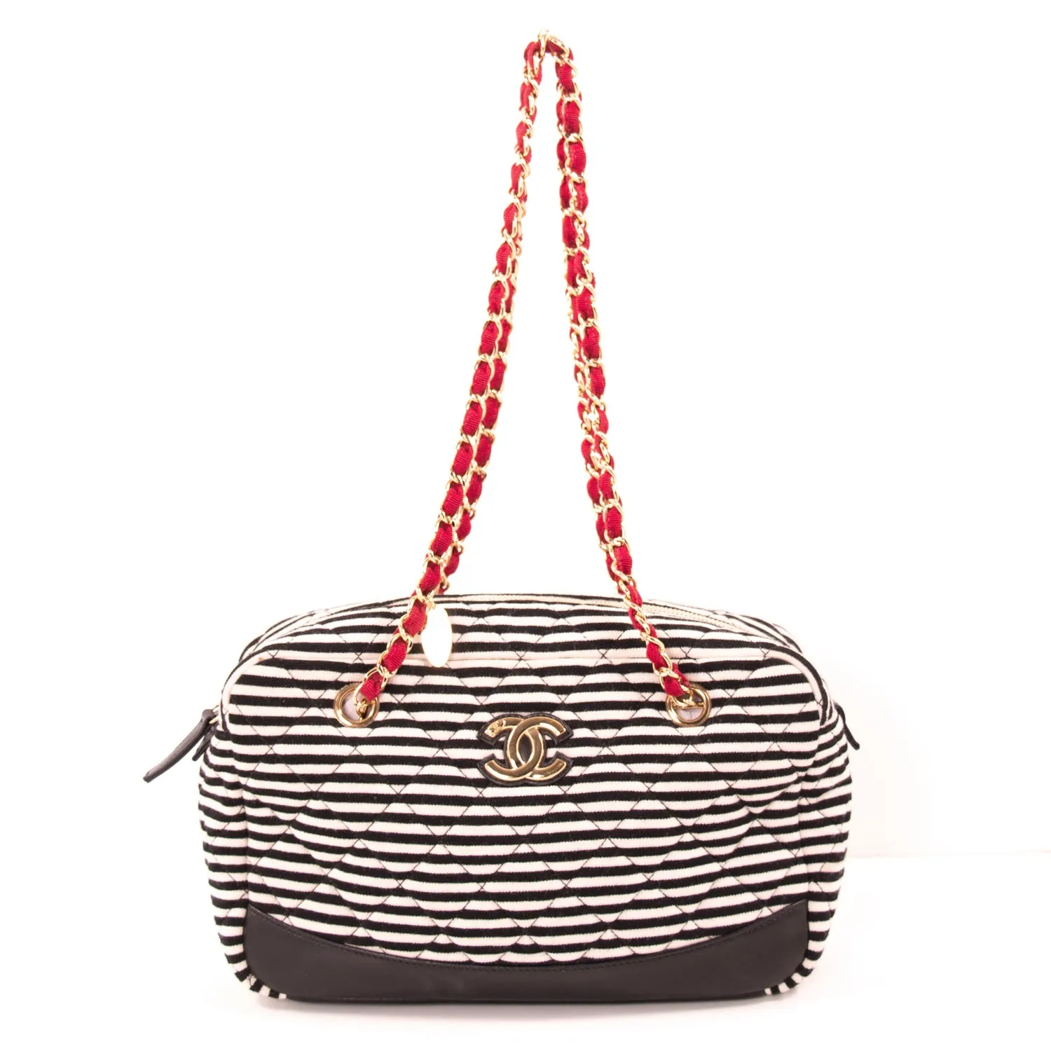 Chanel Fabric Camera Canvas Shoulder Bag
