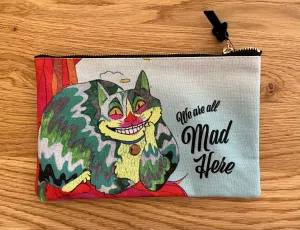 Cheshire Cat Polyester Pouch - Designed by Sadie Rothenberg