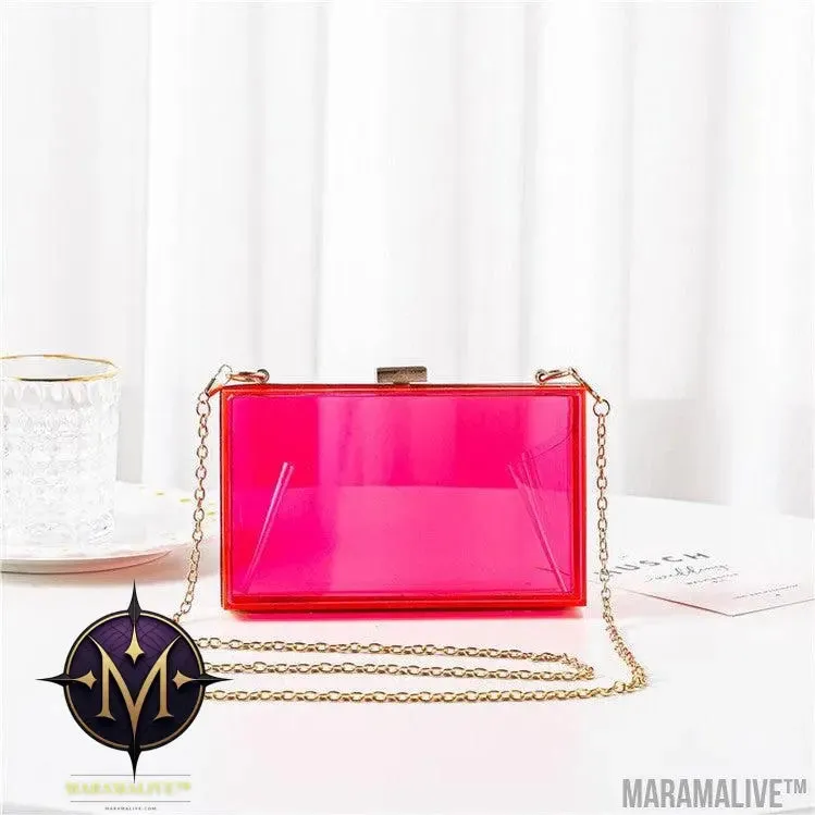 Colorful Acrylic Women's Candy Color Handbags