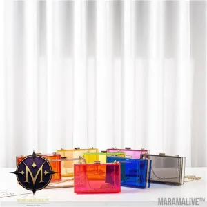 Colorful Acrylic Women's Candy Color Handbags
