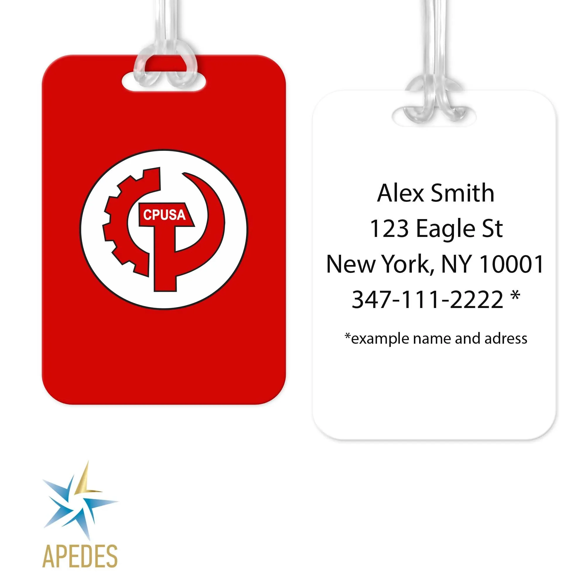 Communist Party USA CPUSA Rectangle Luggage Tag