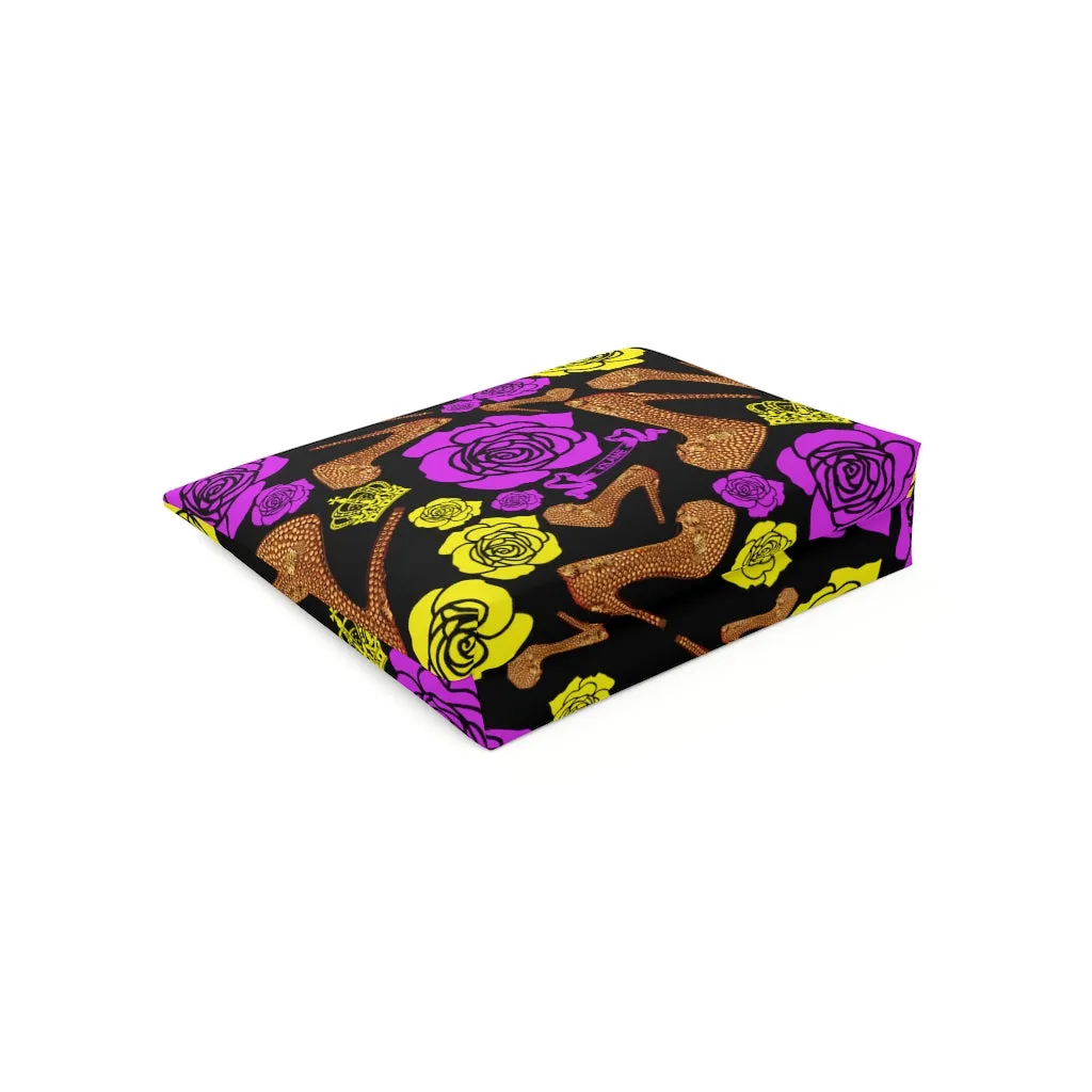Cotton Cosmetic Bag 'Purple Gold'