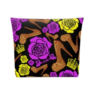 Cotton Cosmetic Bag 'Purple Gold'